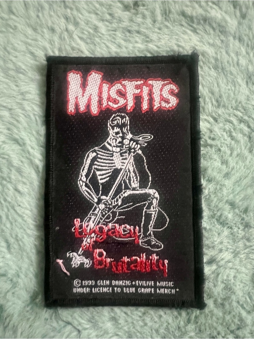 Misfits 'Legacy of Brutality' Embroidered Patch - Black, Red, White